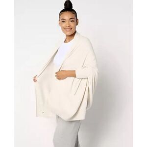 Barefoot Dreams Womens Size L/XL Ultra Lite Blanket Wrap Cardigan Pearl NWT